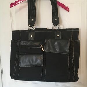 Stylish Black Tote Bag